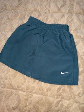 Nike Teal Dri-FIT Running Shorts with White Swoosh